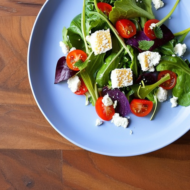  salad with fried goat cheese